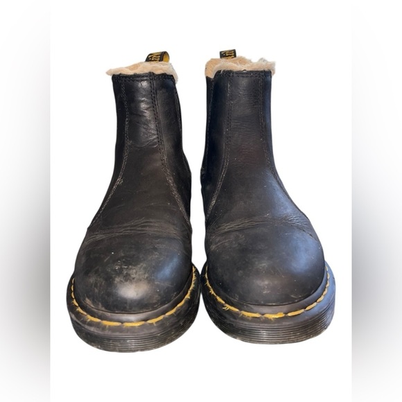 Dr. Martens 2976 Faux Fur-Lined Chelsea Boots – Black – Size 7 - Picture 4 of 7